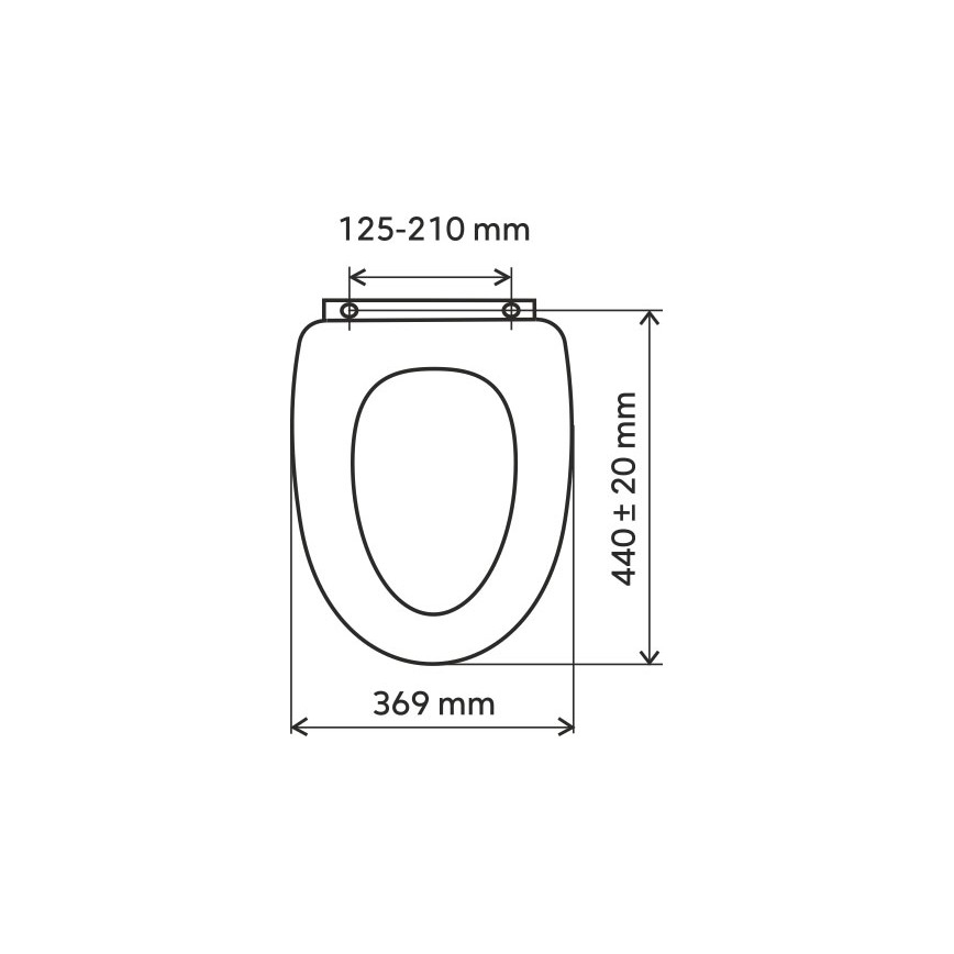 FERRO - SoftClose tualeto sėdynė iš duroplasto, juoda
