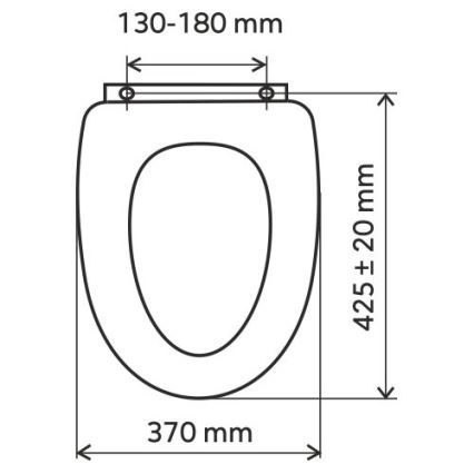 FERRO - tualeto sėdynė iš duroplasto, balta