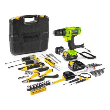 Fieldmann - akumuliatorinis gręžtuvas su priedais 12V 1300 mAh