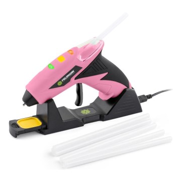 Fieldmann - Belaidis karštų klijų pistoletas 4V 1500 mAh rausva
