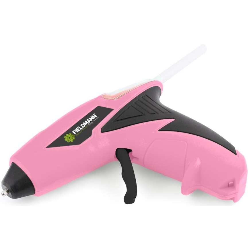 Fieldmann - Belaidis karštų klijų pistoletas 4V 1500 mAh rausva