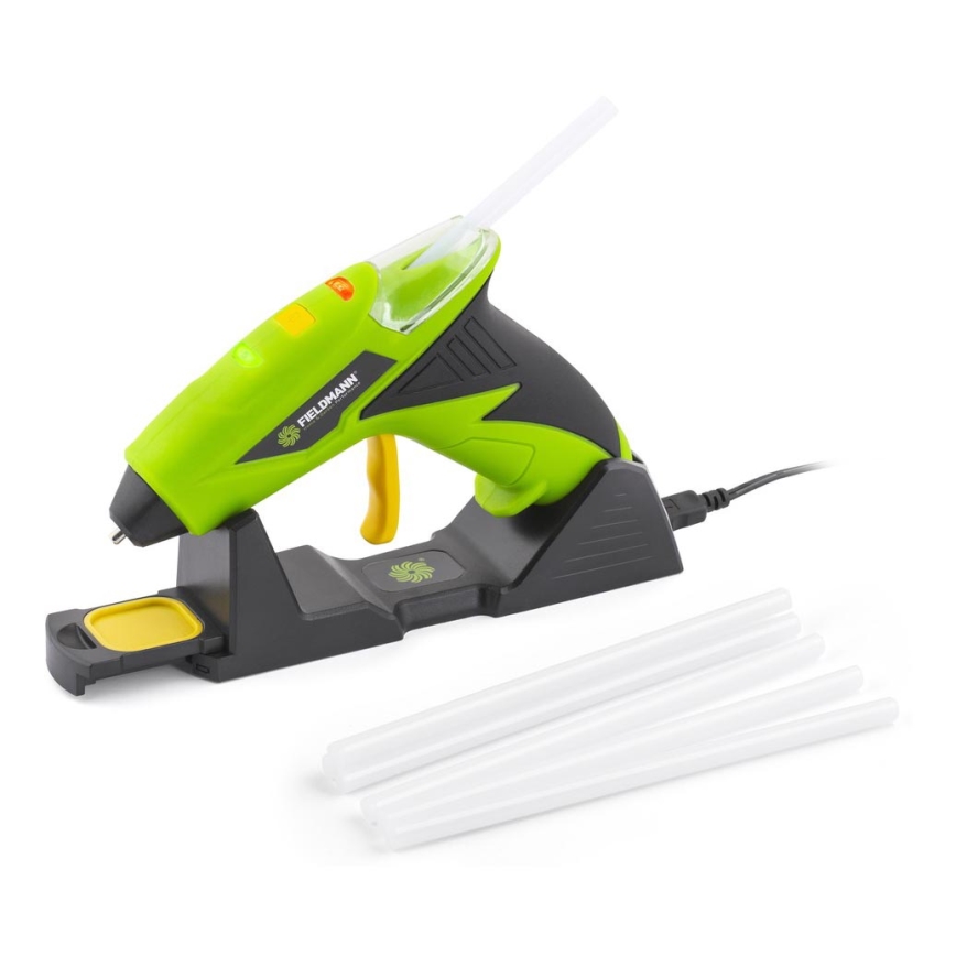Fieldmann - Belaidis karštų klijų pistoletas 4V 1500 mAh žalia