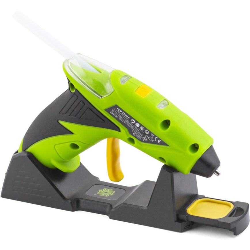 Fieldmann - Belaidis karštų klijų pistoletas 4V 1500 mAh žalia