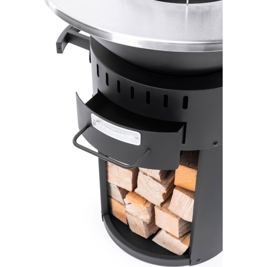 Fieldmann - Nešiojamas 3in1 grilis nerūdijančio plieno/juodas