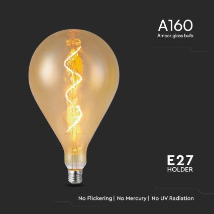Filamentinė LED lemputė A160 E27/4W/230V 1800K