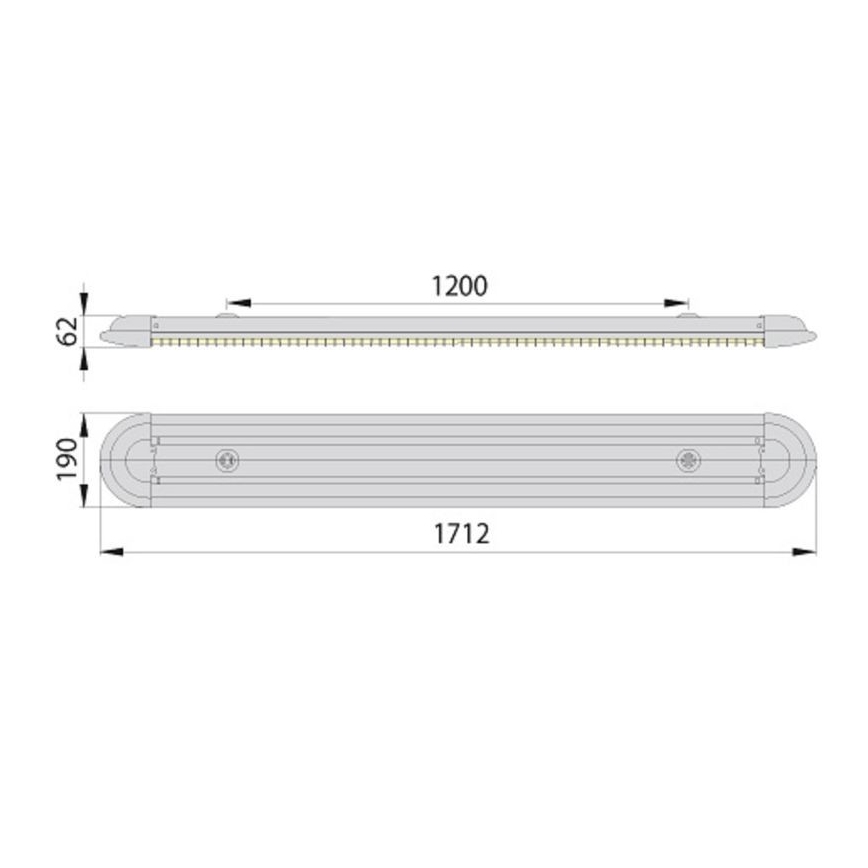 Fluorescentinis šviestuvas ECO T8 2xG13/58W/230V