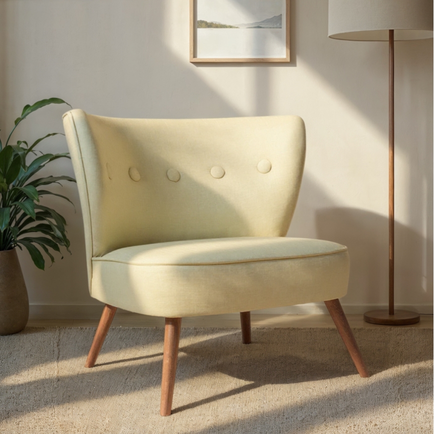 Fotelis JENI kreminis