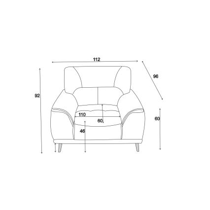 Fotelis LIVORNO juodas