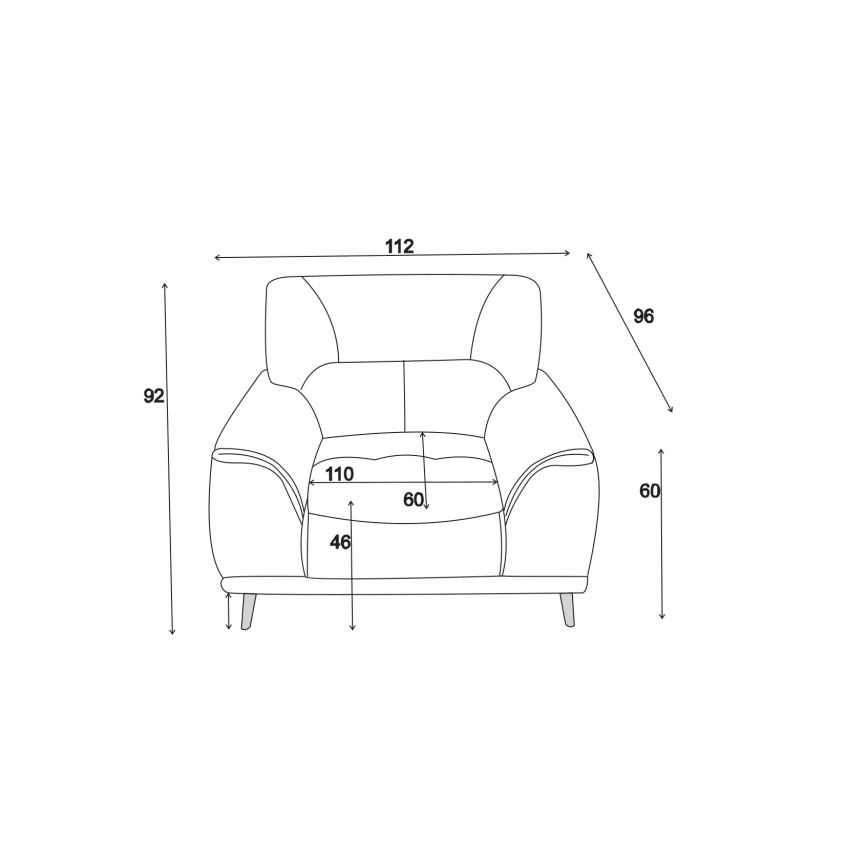 Fotelis LIVORNO juodas