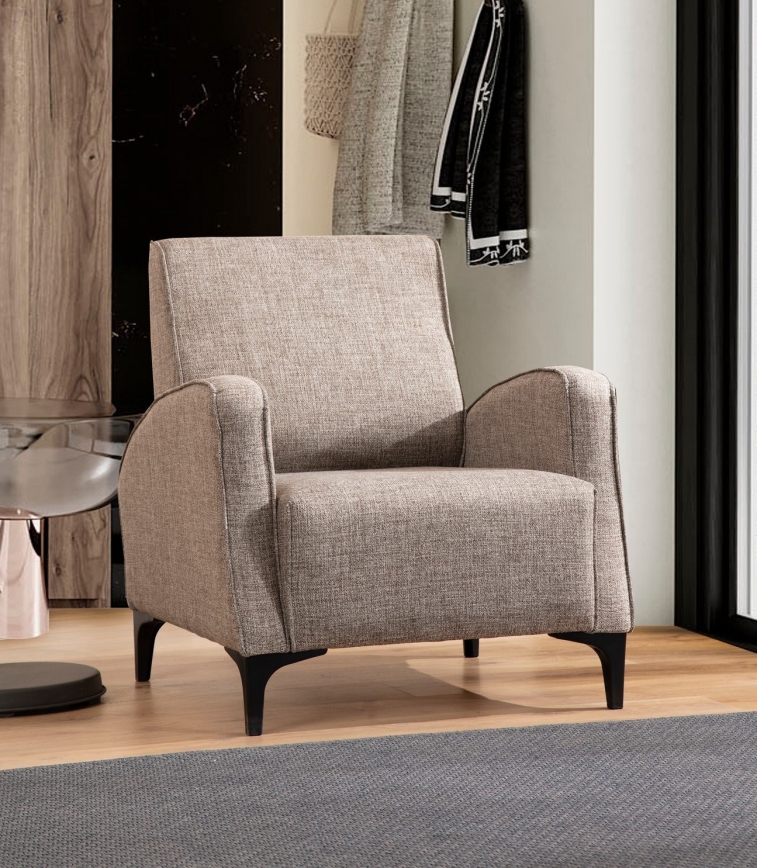 Fotelis PAT, smėlio spalvos