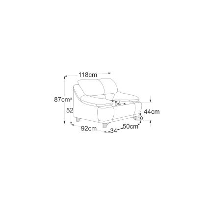 Fotelis RIMINI rudos spalvos