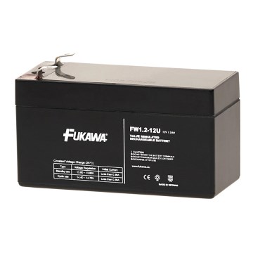 FUKAWA FW 1,2-12 U - Švino rūgšties akumuliatorius 12 V/1,2 Ah/Faston 4,7 mm
