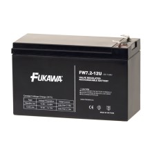 FUKAWA FW 7.2-12 F2U - Švino rūgšties akumuliatorius 12V/7.2Ah/faston 6.3 mm