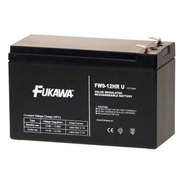 FUKAWA FW 9-12 HR - Švino rūgšties akumuliatorius 12V/9Ah/Faston 6,3 mm