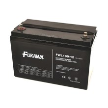 FUKAWA FWL 100-12 - Švino-rūgštinis akumuliatorius 12V/100 Ah/thread M6