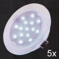 Fulgur 21073 - RINKINYS 5x LED pakabinamas vonios lubinis šviestuvas ELESPOT 1xLED/0,7W/230V IP44