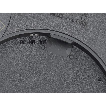 Fulgur 42362 - LED lubinis šviestuvas NOMY LED/24W/230V 3000/4000/6000K IP40 diametras 30 cm juoda