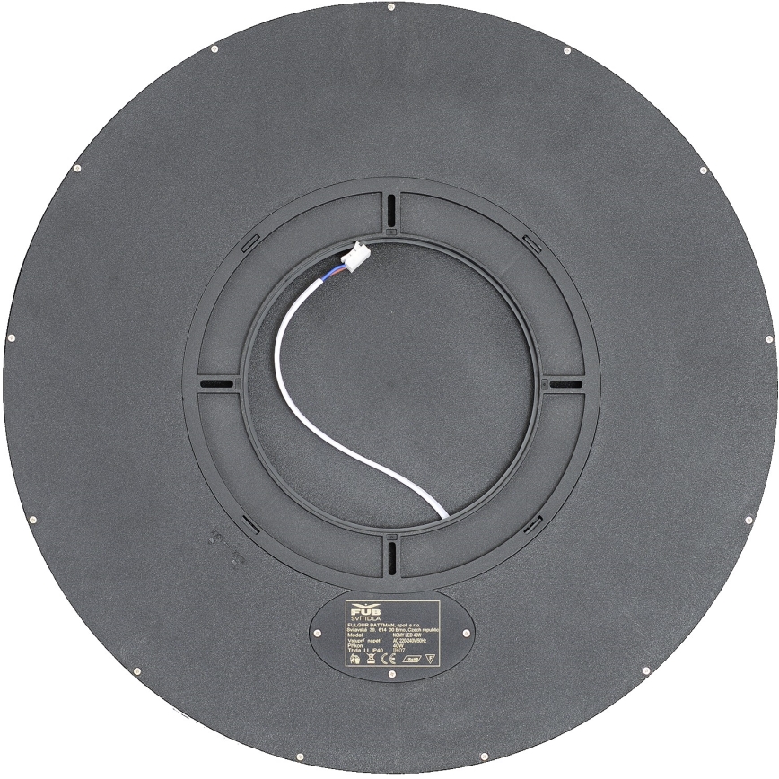 Fulgur 42364 - LED lubinis šviestuvas NOMY LED/40W/230V 3000/4000/6000K IP40 diametras 50 cm juoda