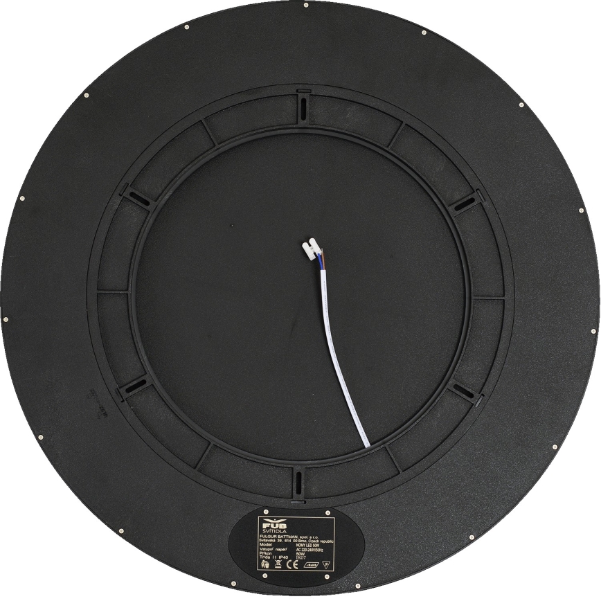 Fulgur 42366 - LED lubinis šviestuvas NOMY LED/50W/230V 3000/4000/6000K IP40 diametras 60 cm juoda