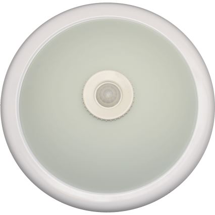 Fulgur s-22941 - Lubinis šviestuvas su judesio ir sutemimo jutikliu DARINA 2xE27/40W/230V Ø 30 cm baltas