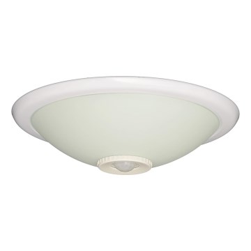 Fulgur s-22941 - Lubinis šviestuvas su judesio ir sutemimo jutikliu DARINA 2xE27/40W/230V Ø 30 cm baltas