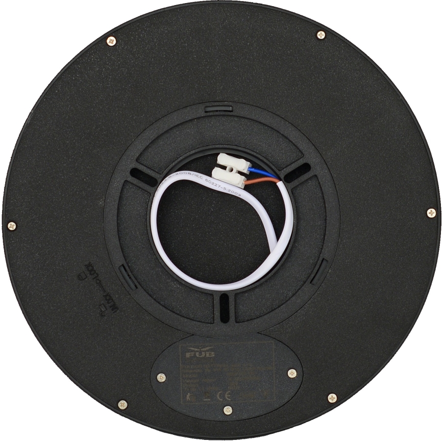 Fulgur s-42585 - LED lubinis šviestuvas su judesio jutikliu NOMY-S LED/18W/230V 3000/4000/6000K IP40 diametras 23 cm juoda