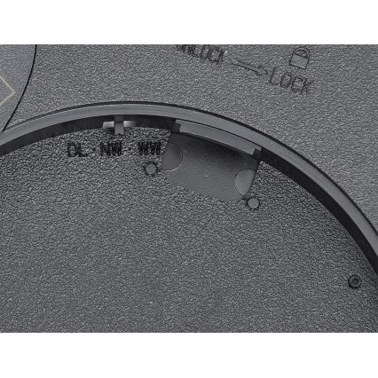 Fulgur s-42585 - LED lubinis šviestuvas su judesio jutikliu NOMY-S LED/18W/230V 3000/4000/6000K IP40 diametras 23 cm juoda