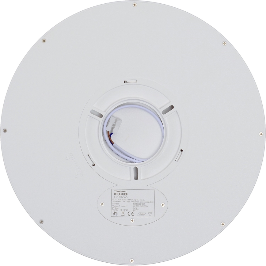 Fulgur s-42586 - LED lubinis šviestuvas su judesio jutikliu NOMY-S LED24W/230V 3000/4000/6000K IP40 diametras 30 cm balta