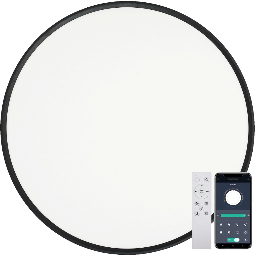 Fulgur s-43042 - LED dimeriuojamas lubų šviestuvas NOMY-RC LED/50W/230V 3000/4000/6500K skersmuo 60 cm IP40 juodas + su nuotoliniu valdymu