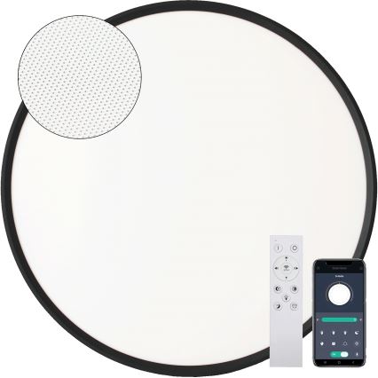 Fulgur s-43057 - LED reguliuojamas lubinis šviestuvas NOMY LED/40W/230V 3000-6500K skers. 50 cm UGR19 IP40 Wi-Fi juoda + nuotolinio valdymo pultas
