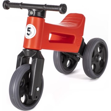 Funny Wheels - 2in1 RIDER SPORT balansinis dviratukas, raudona/juoda