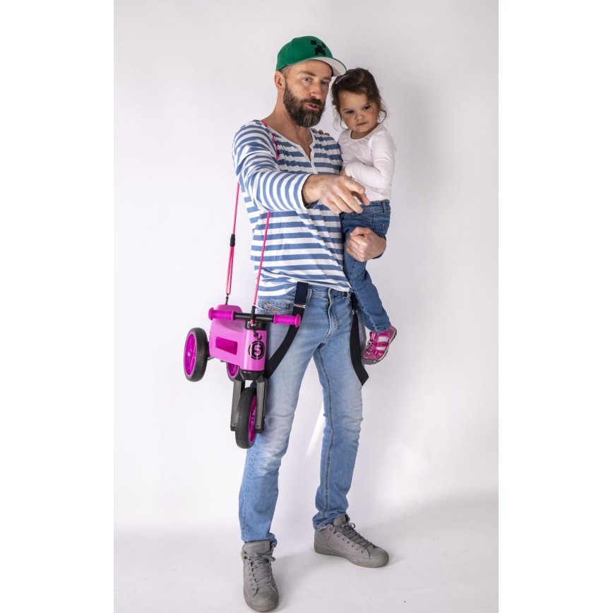 Funny Wheels - Balansinis dviratukas 2 viename RIDER SUPER SPORT, rožinis/juodas