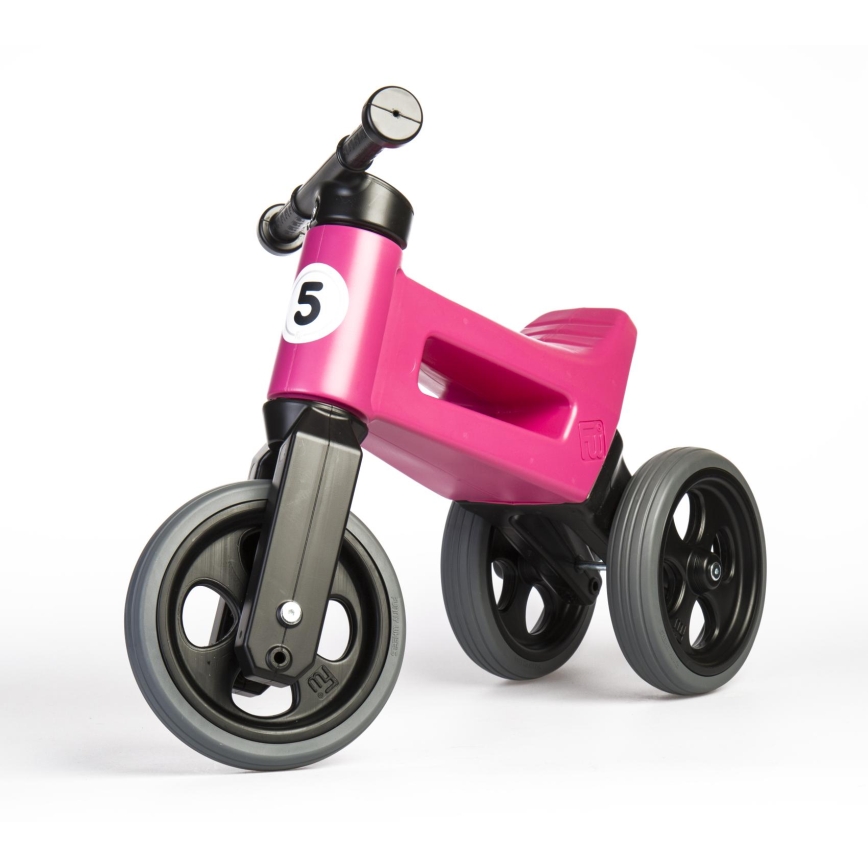 Funny Wheels - Balansinis dviratukas 2in1 RIDER SPORT rožinė/juoda