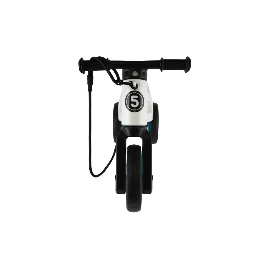 Funny Wheels - RIDER SUPER SPORT paspiriamas dviratukas 2in1, baltas/juodas/mėlynas