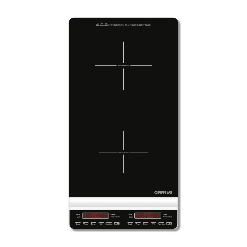 G3Ferrari G1013900 - Indukcinė dviejų kaitviečių viryklė DINAMIKO 3100W/230V juoda