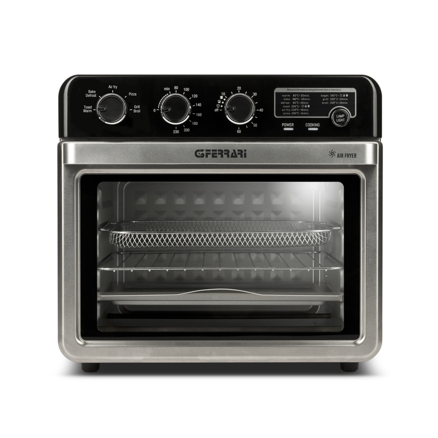 G3Ferrari G1022100 - Karšto oro krosnelė su oro gruzdintuvu 2000 W/230 V, 32 l, nerūdijančio plieno