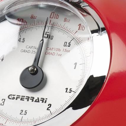 G3Ferrari G2000300 - Retro virtuvinės svarstyklės su dubeniu ASKA kreminė/nerūdijančio plieno