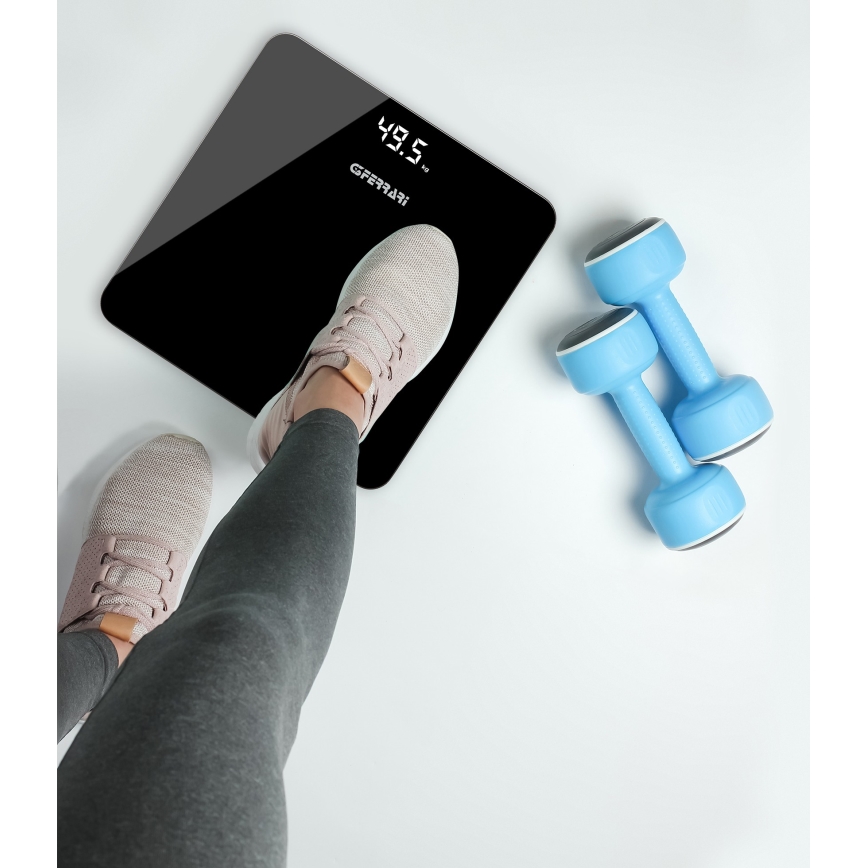 G3Ferrari G3005800 - Skaitmeninė asmeninė svarstyklė 3xAAA juoda