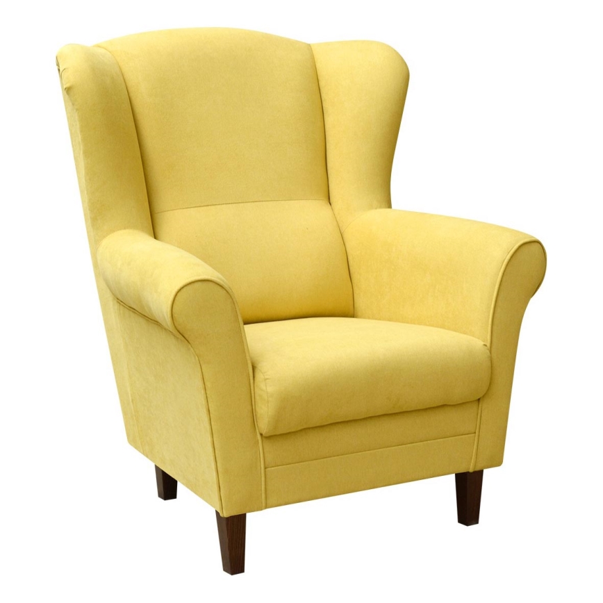 GALA ausų fotelis, geltonas