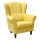 GALA ausų fotelis, geltonas