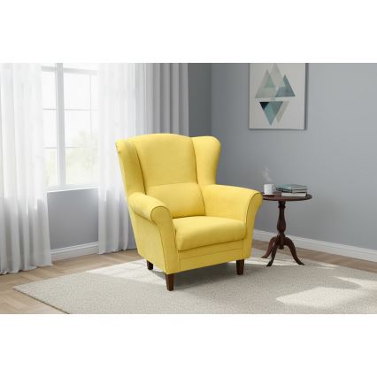 GALA ausų fotelis, geltonas