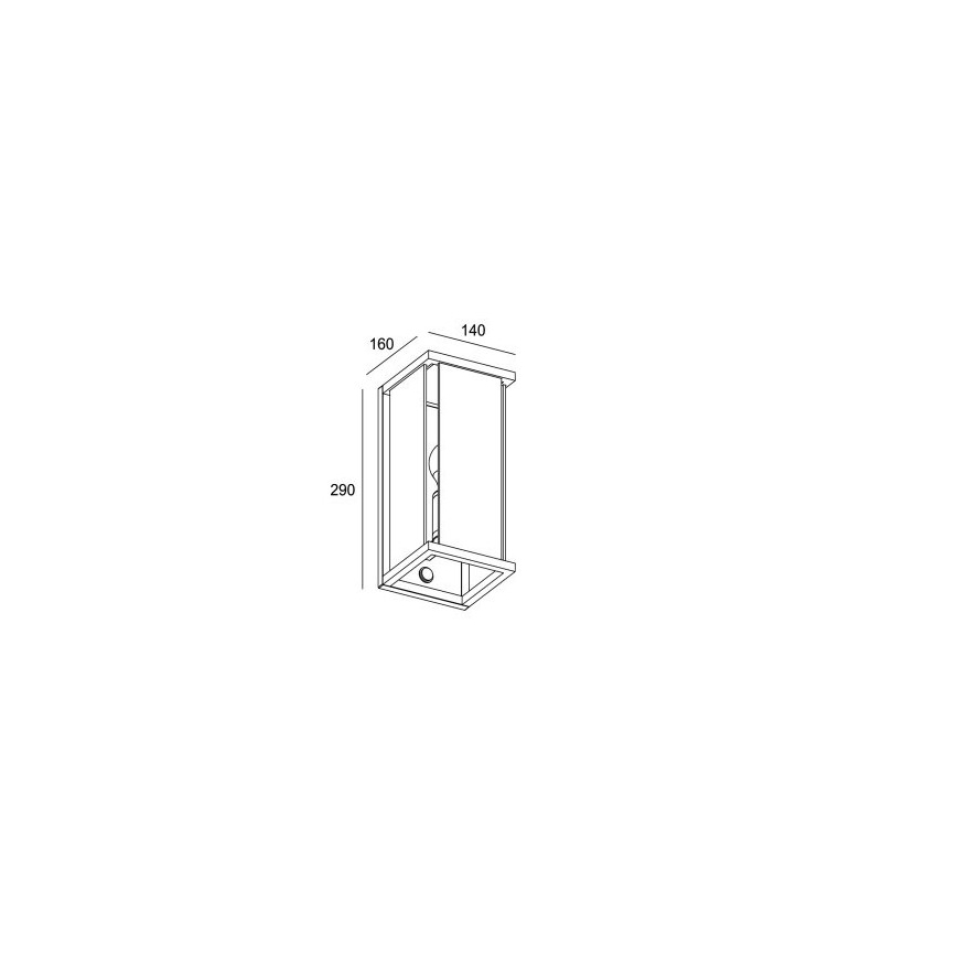 Gardino LX1465 - Lauko šviestuvas su jutikliu MELISSA 1xE27/15W/230V IP54