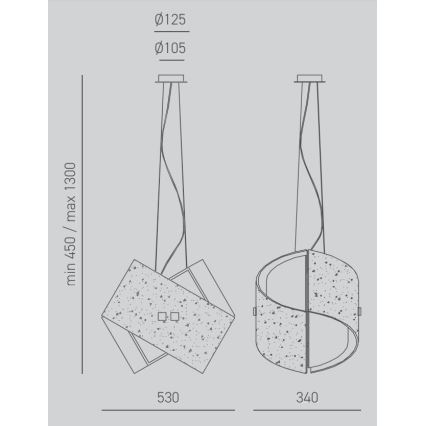 Gea Luce CAMILLA S G arg - Pakabinamas sietynas CAMILLA 2xE27/70W/230V sidabras