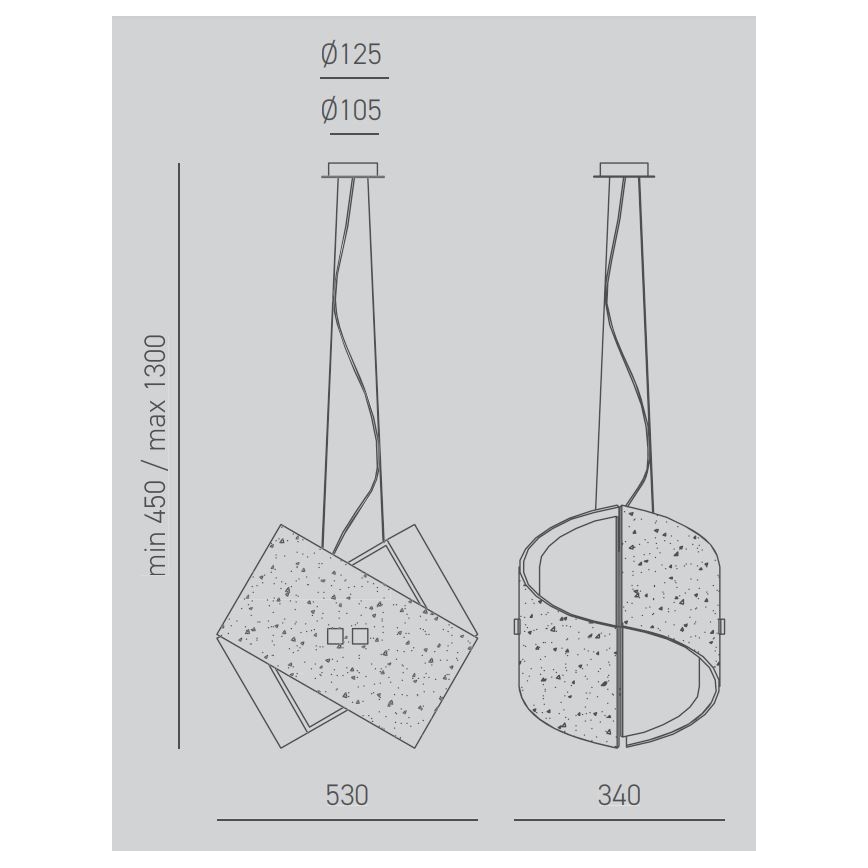 Gea Luce CAMILLA S G arg - Pakabinamas sietynas CAMILLA 2xE27/70W/230V sidabras
