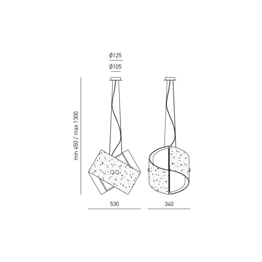 Gea Luce CAMILLA S G arg - Pakabinamas sietynas CAMILLA 2xE27/70W/230V sidabras