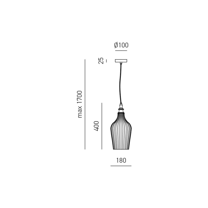 Gea Luce CLEOFE S/12 A - Pakabinamas sietynas CLEOFE 1xE27/60W/230V diametras 18 cm