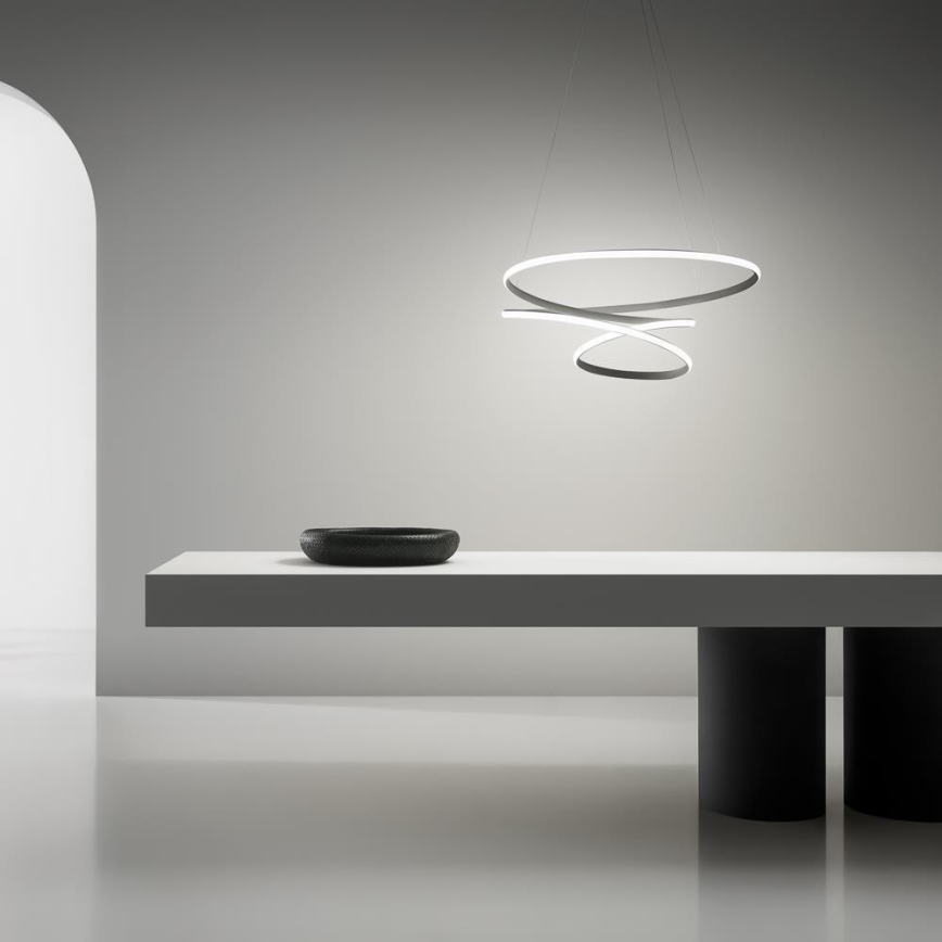 Gea Luce DIVA S P TITANIO - LED Reguliuojamas pakabinamas sietynas DIVA LED/43W/230V antracitas