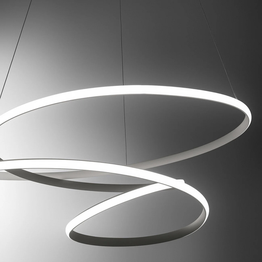 Gea Luce DIVA S/S TITANIO -  LED Reguliuojamas pakabinamas sietynas DIVA LED/80W/230V pilka