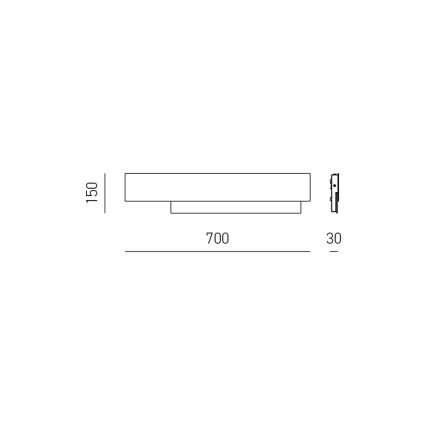 Gea Luce DOHA A G N - LED sieninis šviestuvas DOHA LED/25W/230V 70 cm juoda