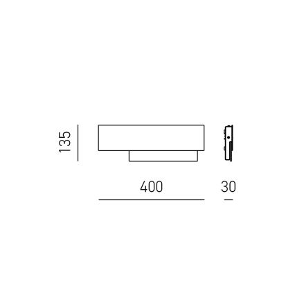 Gea Luce DOHA A P A - LED sieninis šviestuvas DOHA LED/15W/230V 40 cm blizgus chromas
